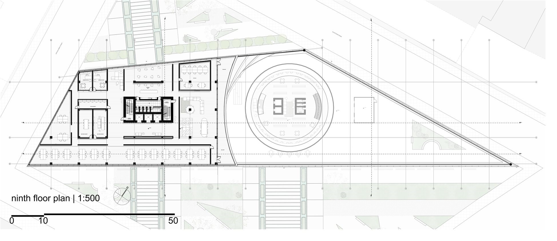 Berlin Office Building - ninth floor plan