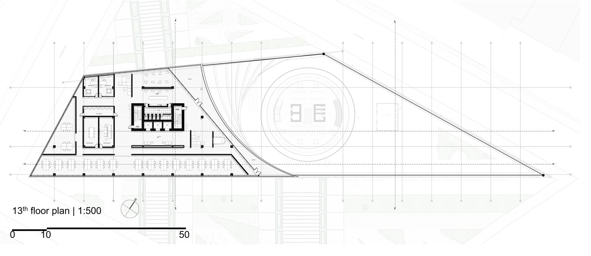 Berlin Office Building - thirteenth floor plan