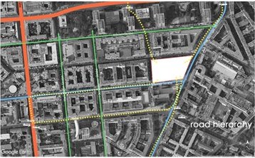Berlin Office Building - road hierarchy around the site